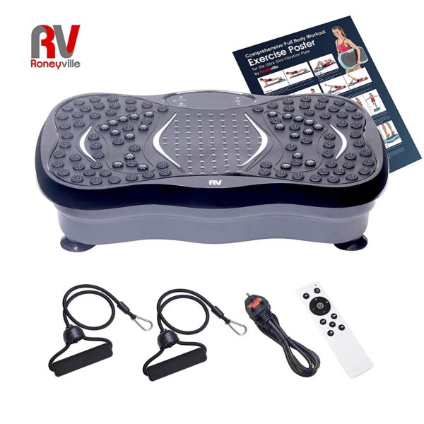8-in-1 Ultra Compact Thin Vibration Power Plate with USB Music Player, Magnotherapy & 299 Speed - Image 4