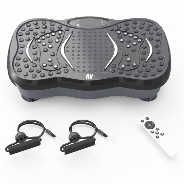8-in-1 Ultra Compact Thin Vibration Power Plate with USB Music Player, Magnotherapy & 299 Speed