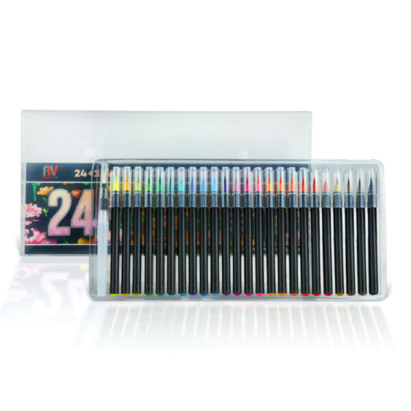 24 +1 Pack Professional Watercolour Brush Pens Set Drawing Art Sketch Manga - Image 9