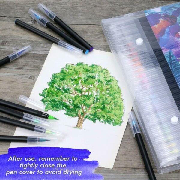 24 +1 Pack Professional Watercolour Brush Pens Set Drawing Art Sketch Manga - Image 8