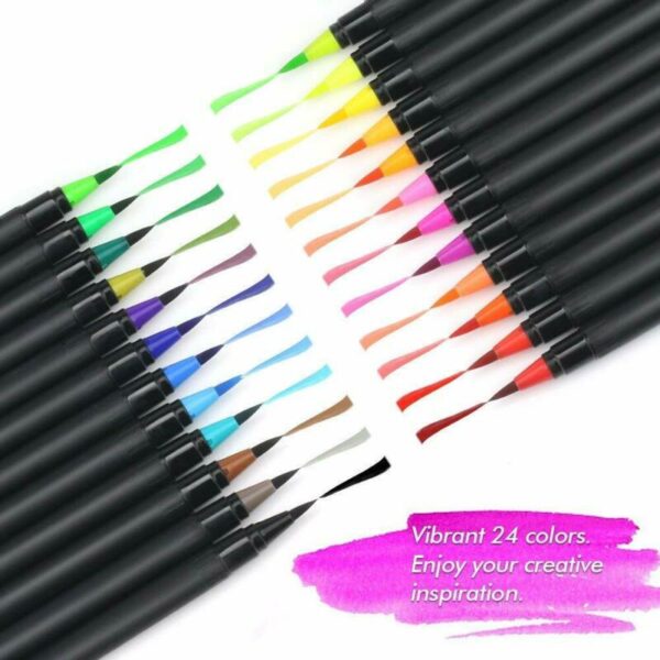24 +1 Pack Professional Watercolour Brush Pens Set Drawing Art Sketch Manga - Image 2